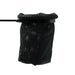 Black mesh bag with a handle on a white background