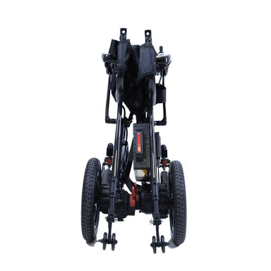 Black golf push cart on a white background