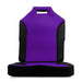 Purple and black seat cushion on a white background