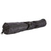 Black rolled-up mat bag on a white background