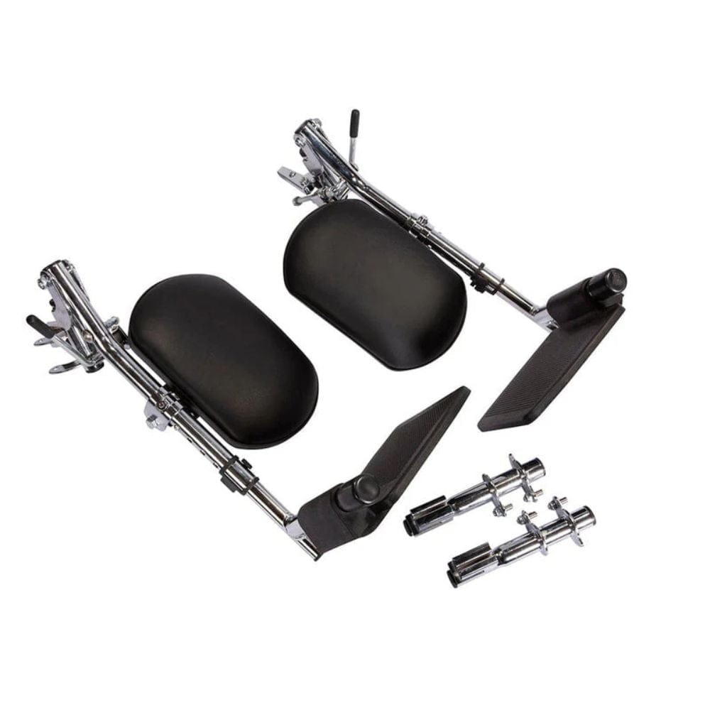 Motorcycle seat and related parts on a white background