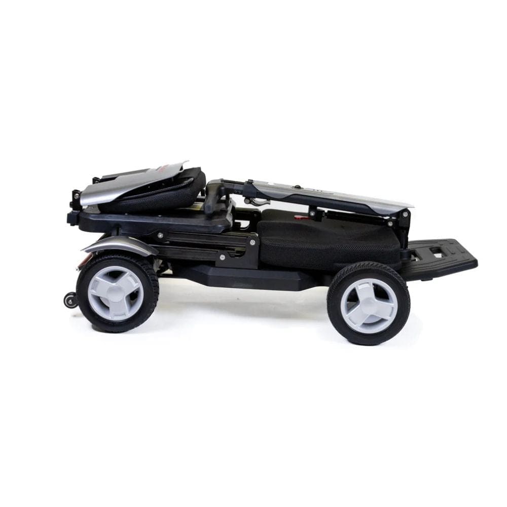 Black lawn mower on a white background