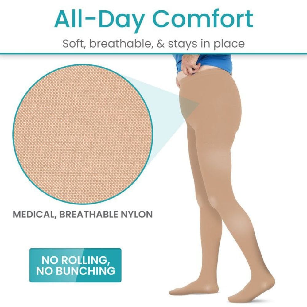 Vive Health 15-20mmHg Waist High Compression Pantyhose