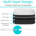 Multilayer design of a product with labeled components and text about conductivity.