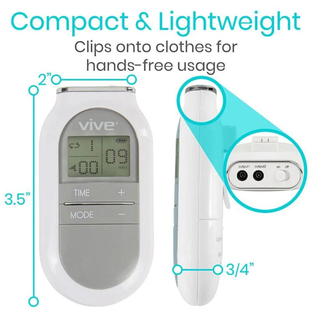 Digital timer with clip-on feature, showing dimensions and usage details.