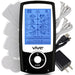 Vive electronic device with digital display and cables on a white background