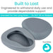 Gray bedpan with text indicating it's built to last and durable.