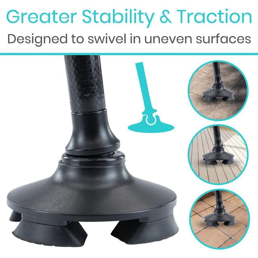 Patio umbrella base with swivel feature for stability on various surfaces