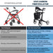 Comparison of a Vive Carbon Fiber Rollator with other rollators on a white background.