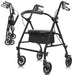 Black walker with wheels on a white background