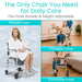 Multifunctional chair for daily care with images of a woman using it in various settings.