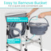 Camping chair with detachable bucket and handle for convenient use