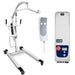 Medical lift chair with remote control on a white background