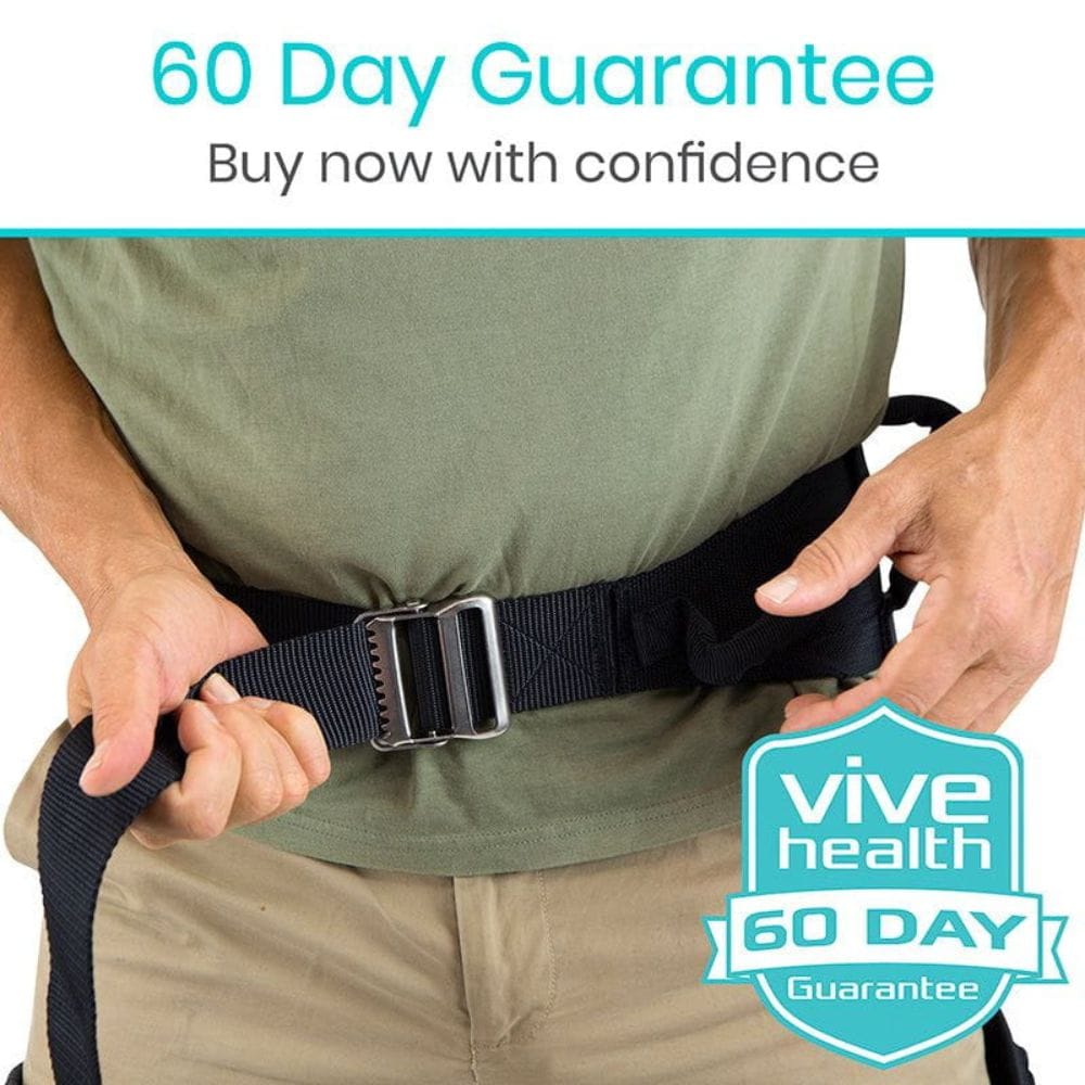 Vive Health Heavy Duty Transfer Belt With Leg Straps