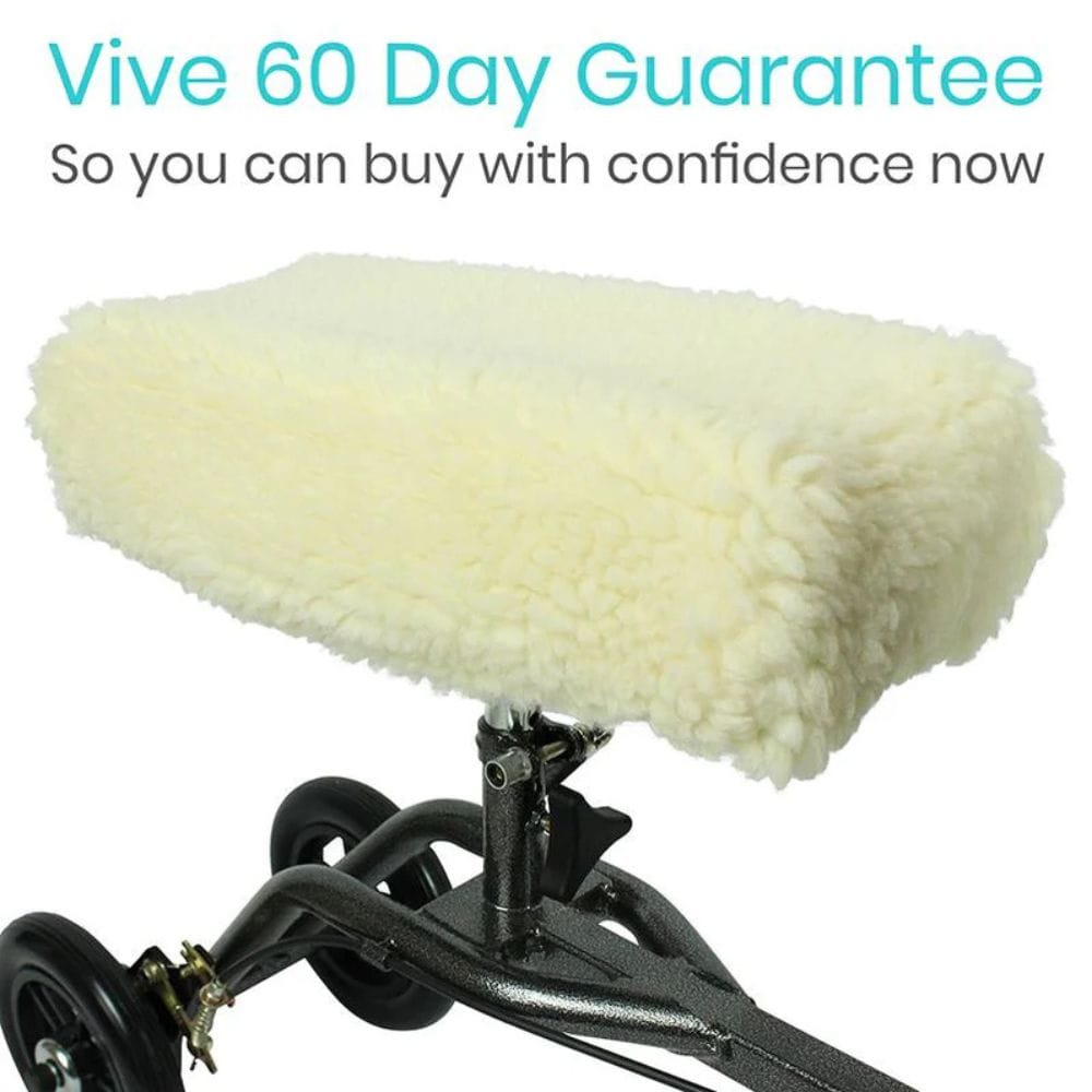 Car polisher with a large white foam pad on a white background, featuring a 'Vive 60 Day Guarantee' text.