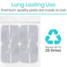 Pack of premium quality pads with recycling symbol and text indicating reuse capability.