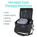 Black carrying case with cold therapy machine inside, featuring Vive branding.