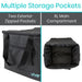 Black bag with multiple storage pockets labeled 'Vive' on a white background