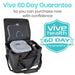 Vive health device in a carrying case with a 60-day guarantee badge on a white background