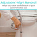 Adjustable height handrail being used with a bathtub, highlighting its customizable feature.