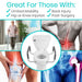 Advertisement for a toilet seat with features suitable for those with limited mobility, back injury, hip or knee injuries, and post-surgery.