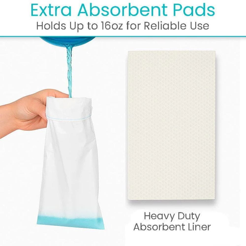 Heavy-duty absorbent liner with text about absorbency and reliability.