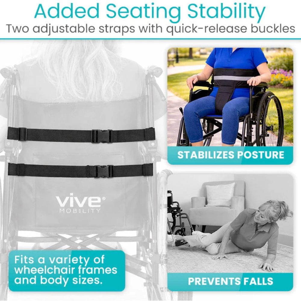Vive Health Wheelchair Harness Waist and Pelvic