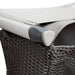 Close-up of a textured gray handle on a product with a white background