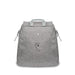Gray backpack with zippers on a white background