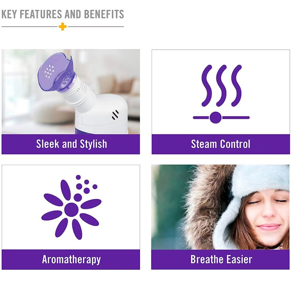 MABIS® Steam Inhaler Vaporizer with Aromatherapy Diffuser