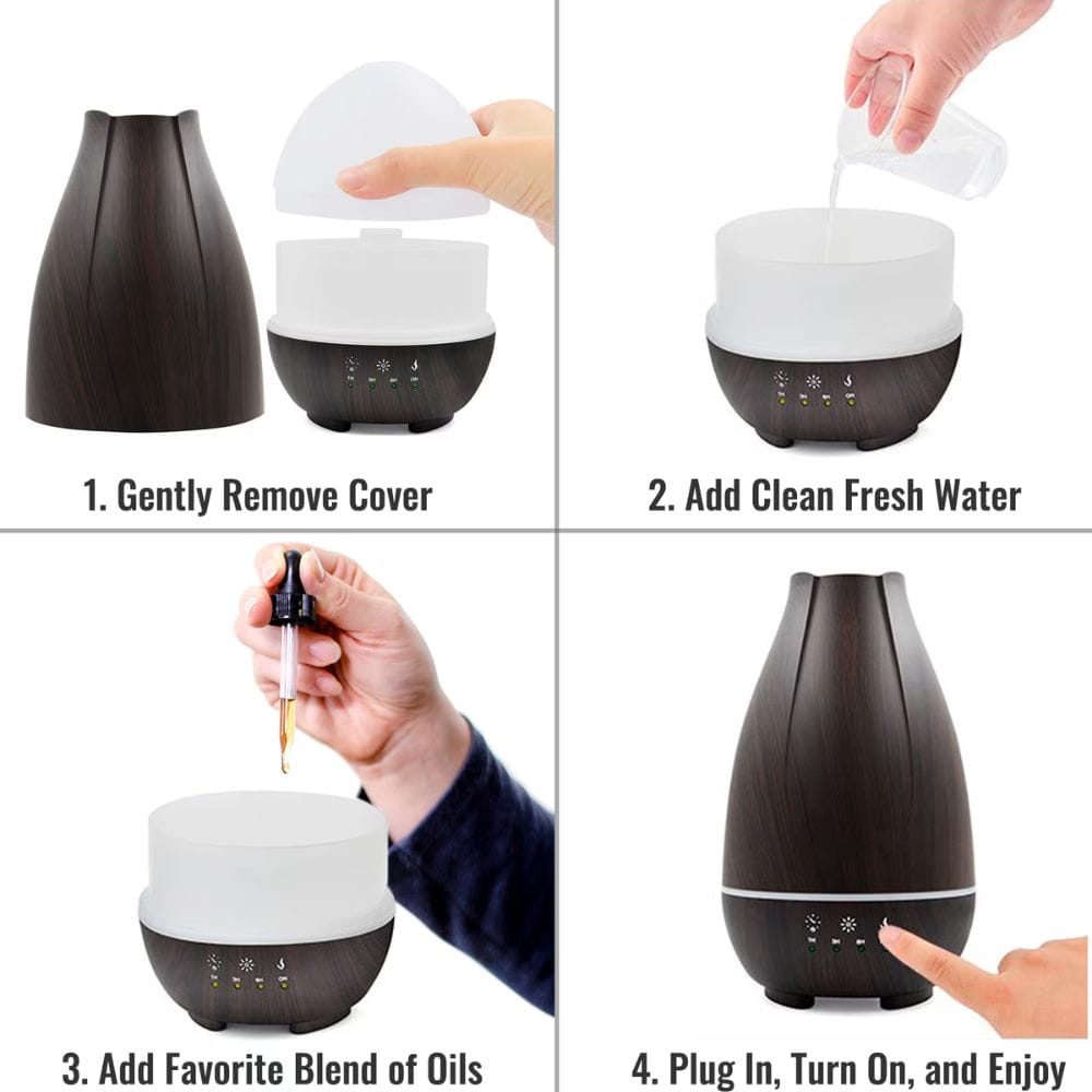 H+S - Essential Oil Aroma Diffuser, Brown 500mL