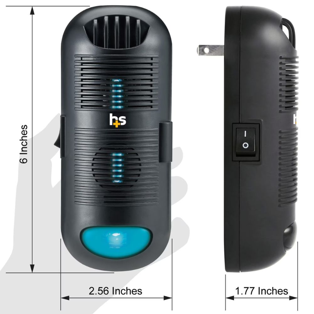 Filterless UV-C Plug-In Air Sanitizer – Black