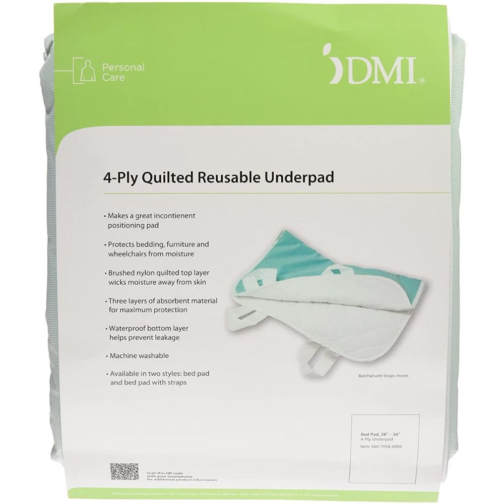 DMI® Waterproof Reusable Furniture and Bed Protector Pad, 4-Layer, 28"x 36"