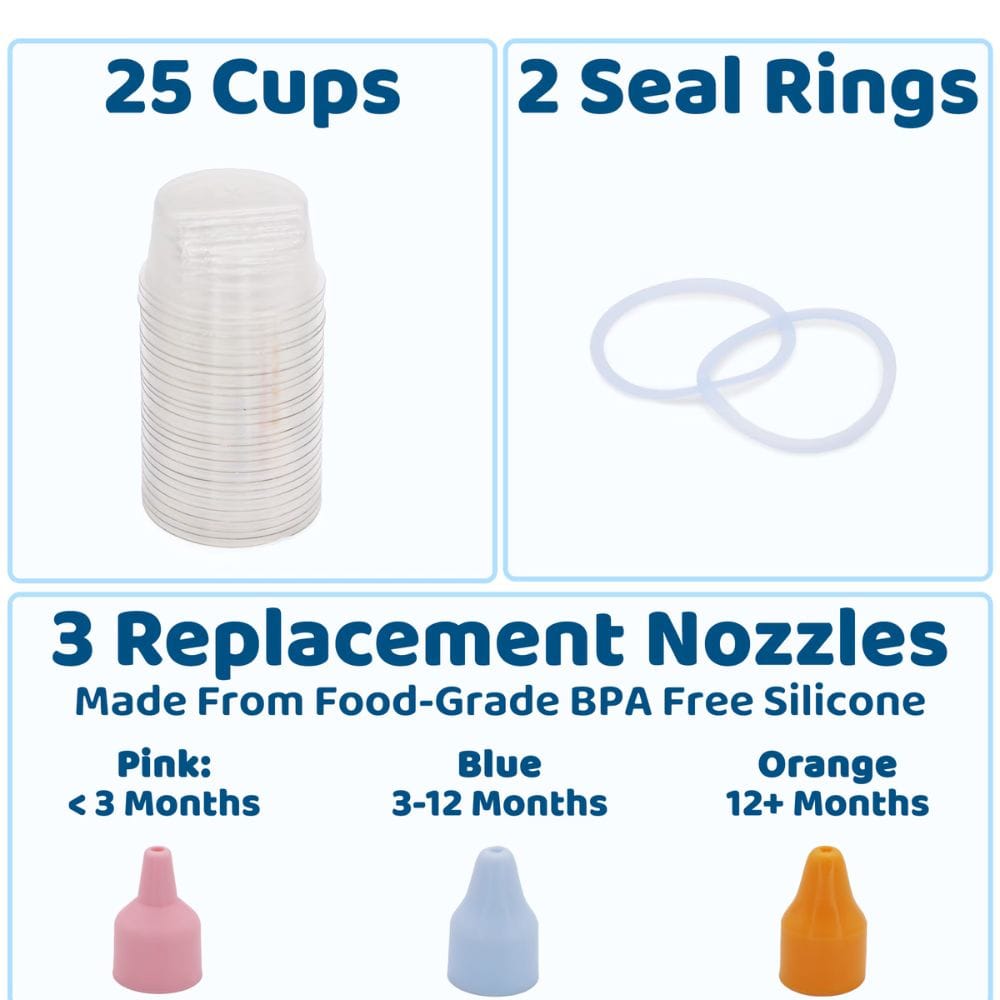 HealthSmart Nasal Aspirator Replacement Tips & Cups