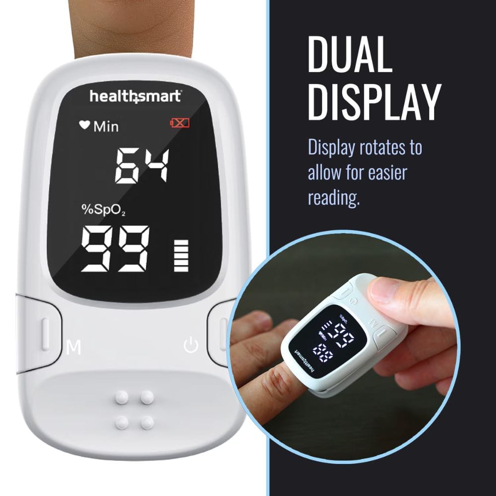 Healthsmart Digital Fingertip Sport Pulse Oximeter with LED Display, Auto-Shutoff