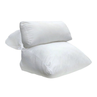 Three white pillows arranged together on a plain white background, including two standard rectangular pillows and one smaller oval pillow.