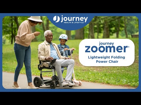 Journey Zoomer Lightweight Folding Power Chair One Handed Control
