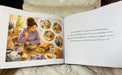 Open illustrated pages from The Days Without Your Beloved Dog about remembering shared treats